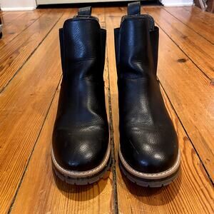 Kensie Boots Kylie Black Leather Chelsea Boots 8.5 Whimsygoth Utility Boho